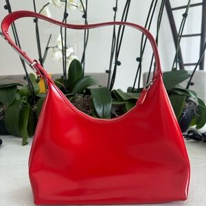 Staud Scotty Leather Shoulder Bag - Red